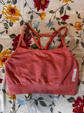 GYMSHARK ADAPT SEAMLESS SPORTS BRA SIZE M - ORANGE